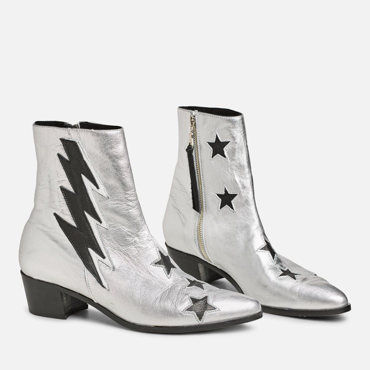 Silver boots with stars cheap