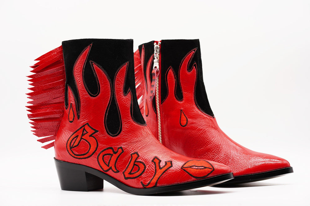 KISS BOOT WITH FRINGE - MADE TO ORDER