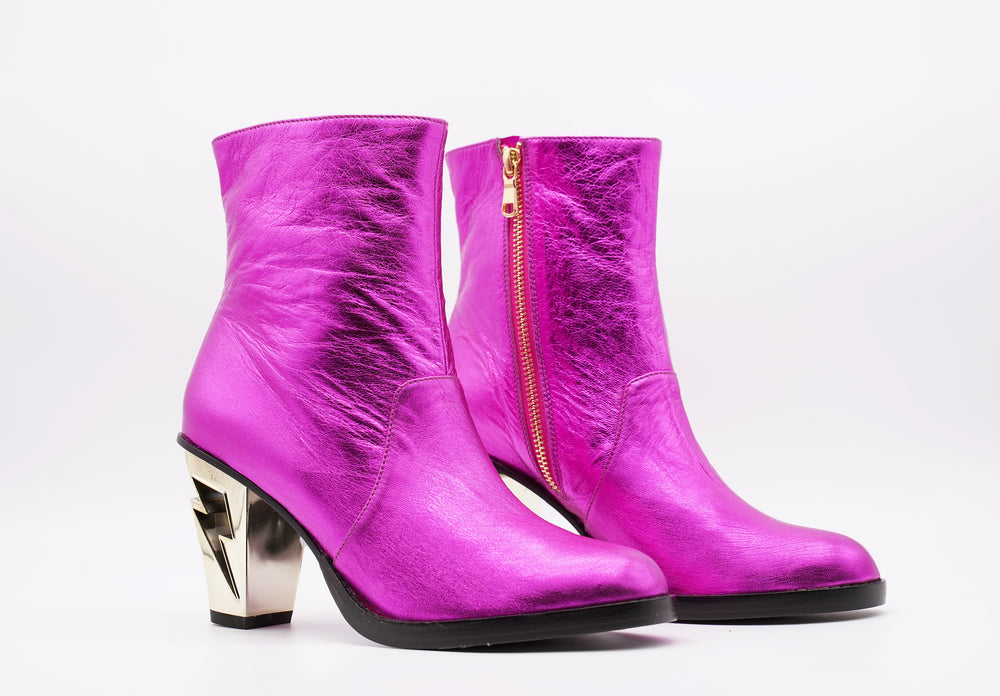 METALLIC PINK BOOTIE - MADE TO ORDER