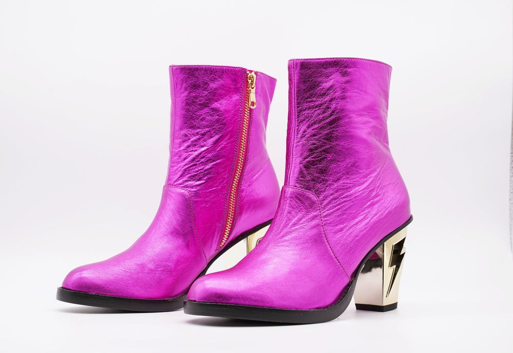 METALLIC PINK BOOTIE - MADE TO ORDER